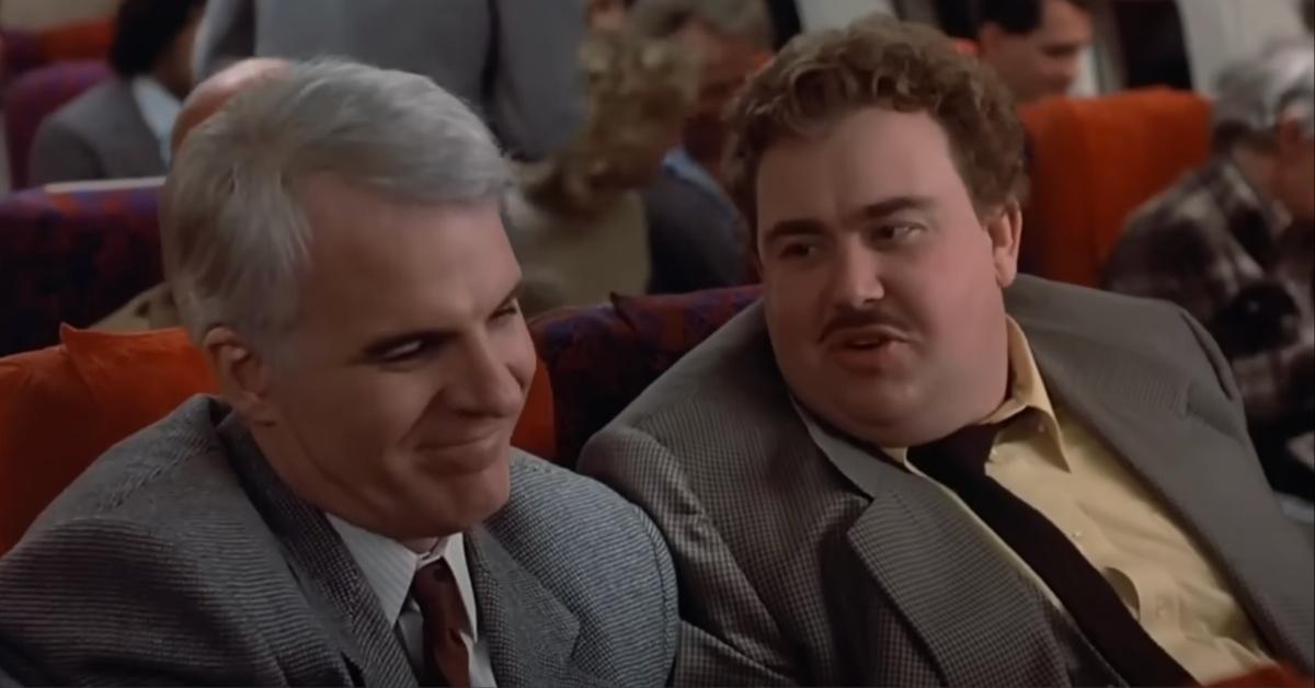 Steve Martin and John Candy star in Planes, Trains and Automobiles.