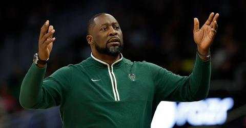 Adrian Griffin reacts to a call during the first half of the game against the Sacramento Kings at Fiserv Forum on Jan. 14, 2024