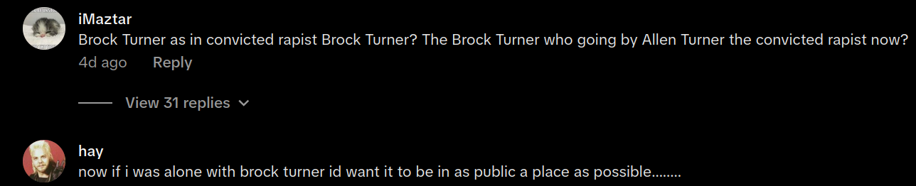 girlfriend best friend brock turner