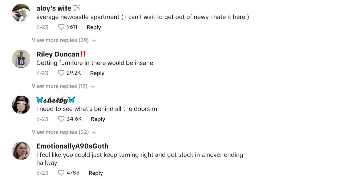 People commented on the hallway apartment in Newcastle, U.K.