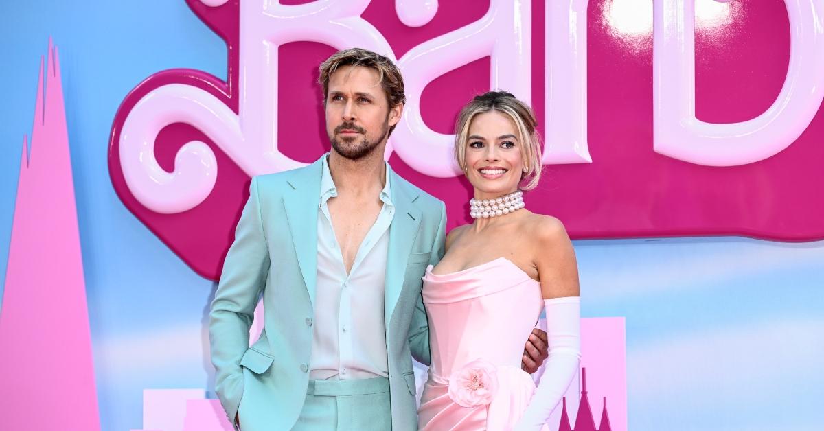 Ryan Gosling and Margot Robbie attend the "Barbie" European Premiere