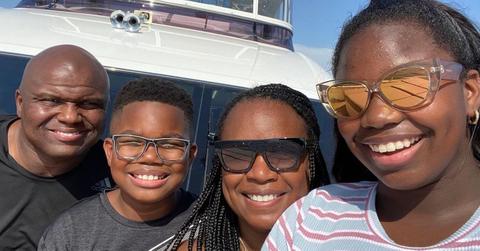 Booger McFarland with his wife and kids