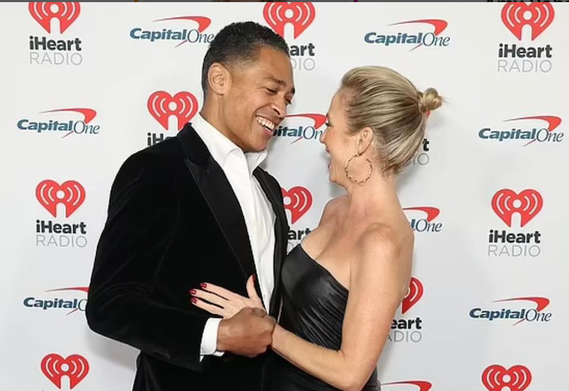 Amy Robach TJ Holmes laugh on red carpet