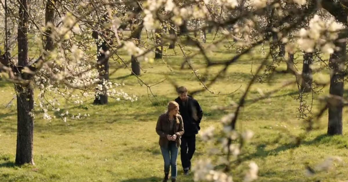 Wanda and Strange in her mysterious field of trees. 