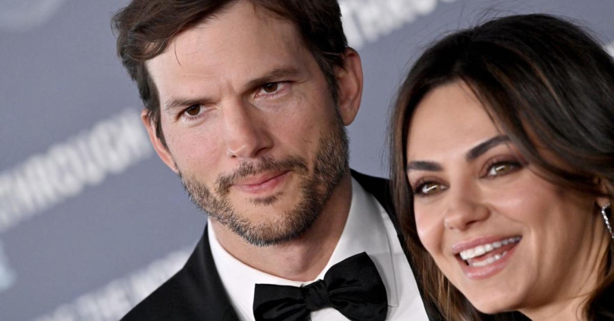 Ashton Kutcher and Mila Kunis attend the 9th Annual Breakthrough Prize Ceremony at Academy Museum of Motion Pictures on April 15, 2023 in Los Angeles, California.