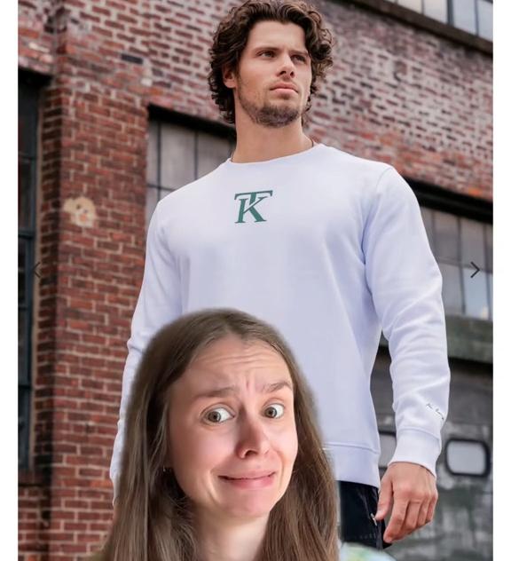 TikToker @katiegingerlew reviews Kai Trump's merch line