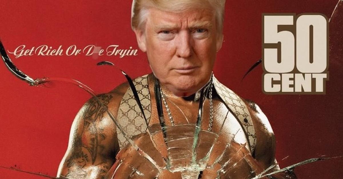 50 Cent puts Donald Trump on 'Get Rich or Die Tryin' album cover