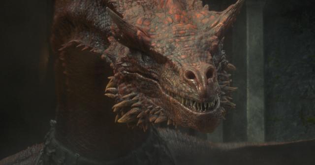 Caraxes the dragon in 'House of the Dragon.'
