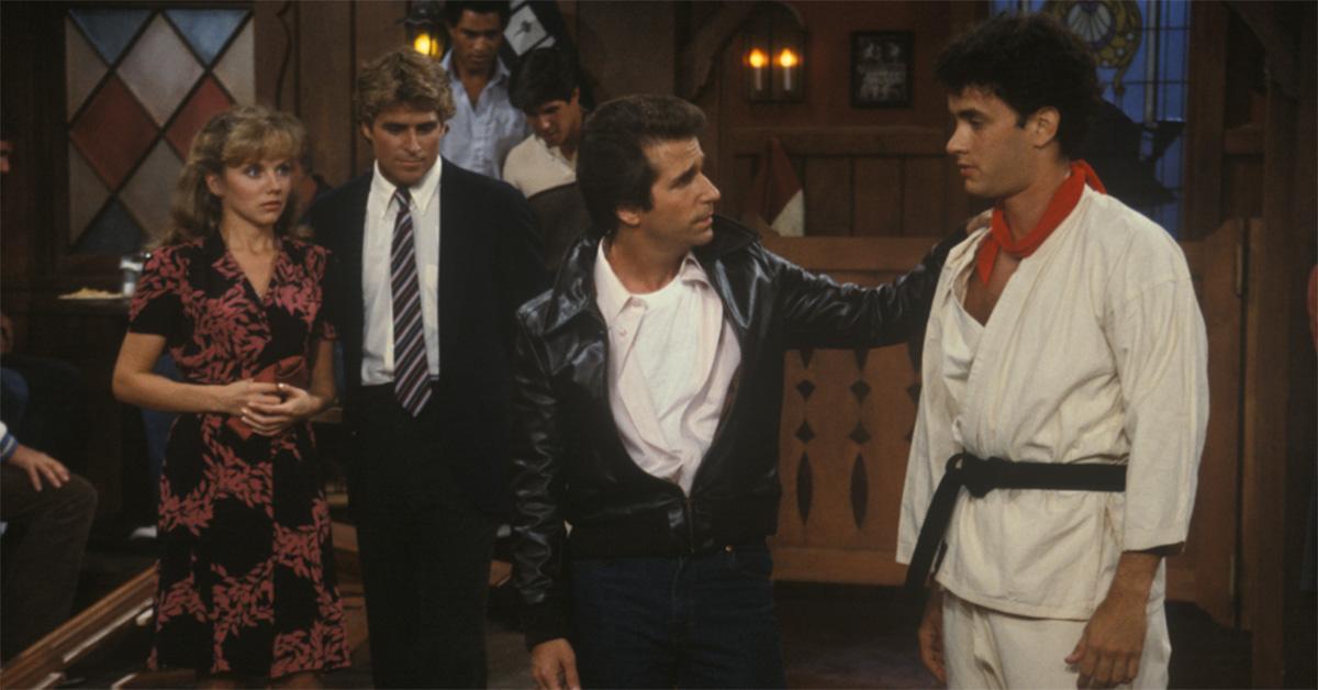 Tom Hanks and Henry Winkler in an episode of 'Happy Days.'