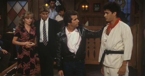 Tom Hanks and Henry Winkler in an episode of 'Happy Days.'
