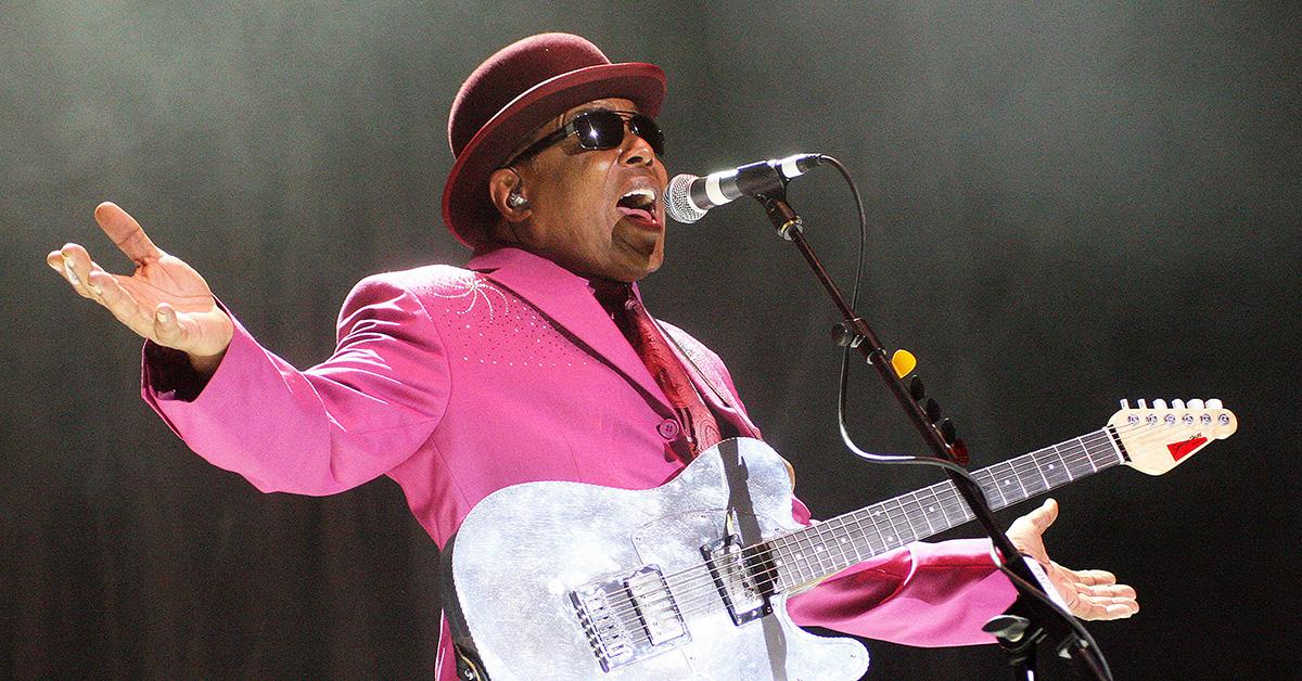 Tito Jackson performing on stage in the U.K. in 2009. 