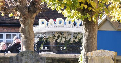 A floral arrangement spelling "Daddy" was spotted at Liam Payne's funeral.