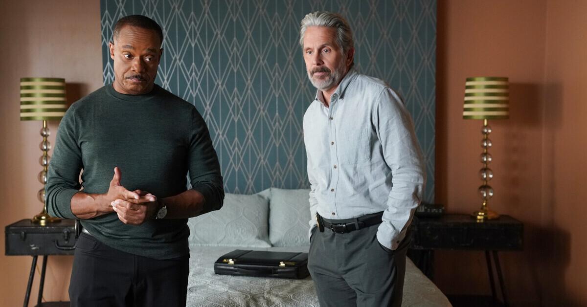 Rocky Carroll (left) and Gary Cole on 'NCIS'.