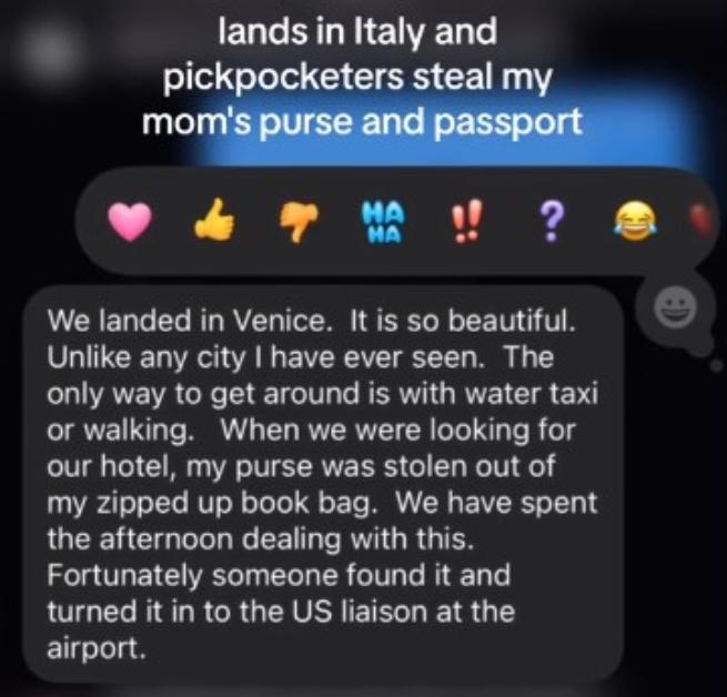 A woman responds to a pickpocket by grabbing her by the ponytail