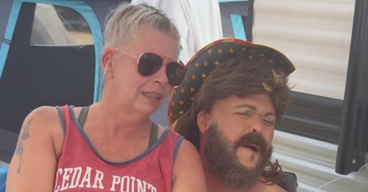 (l-r): A woman and Druski in a skit.