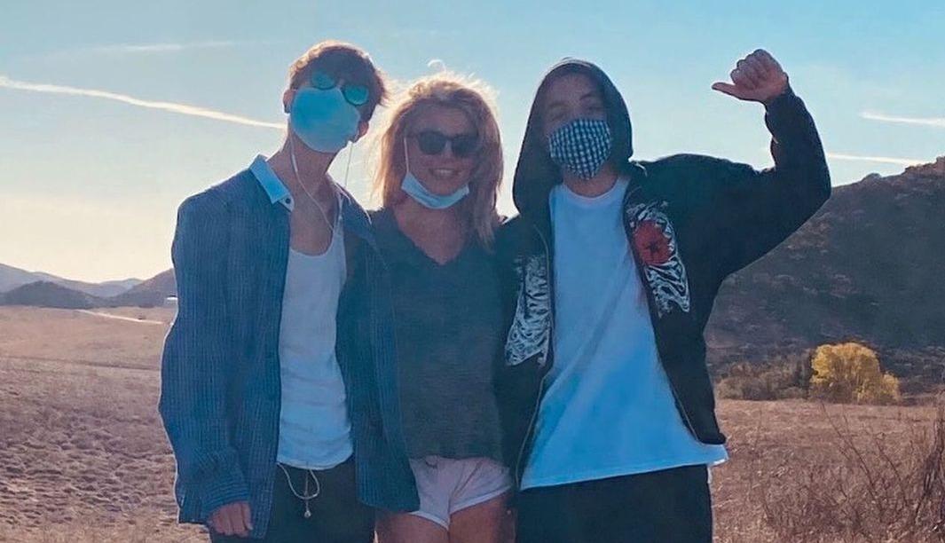 Britney Spears with Jayden and Sean Federline