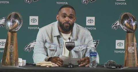 Brandon Graham announcing his retirement on March 18, 2025.