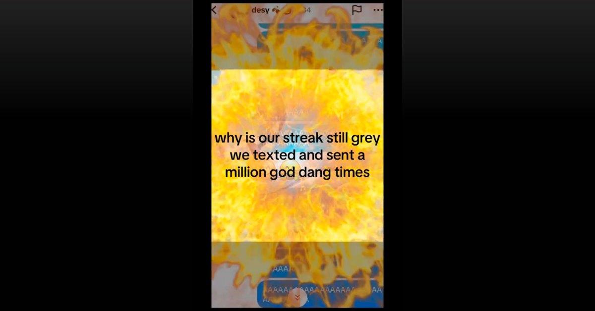 TikToker questions why their streak is still gray after messaging.