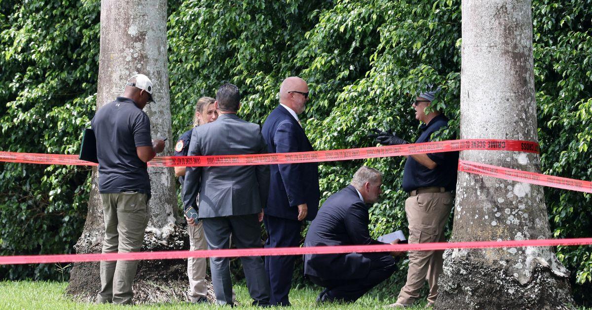 The FBI collecting evidence following Routh's alleged assassination attempt.
