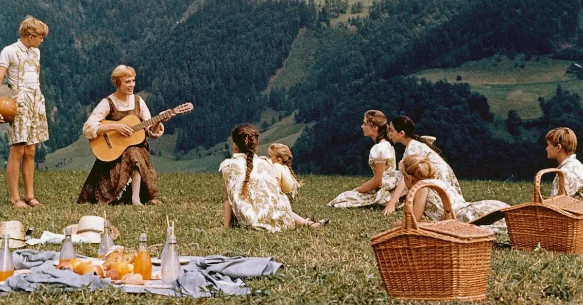 Maria with the kids in The Sound of Music