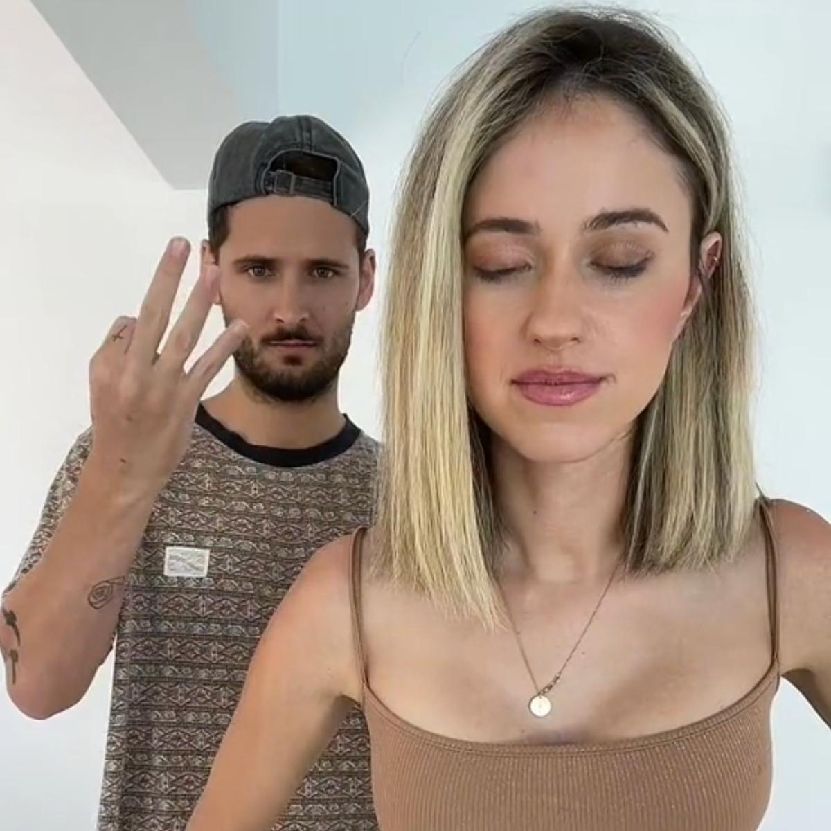 couple does closed eye tiktok challenge