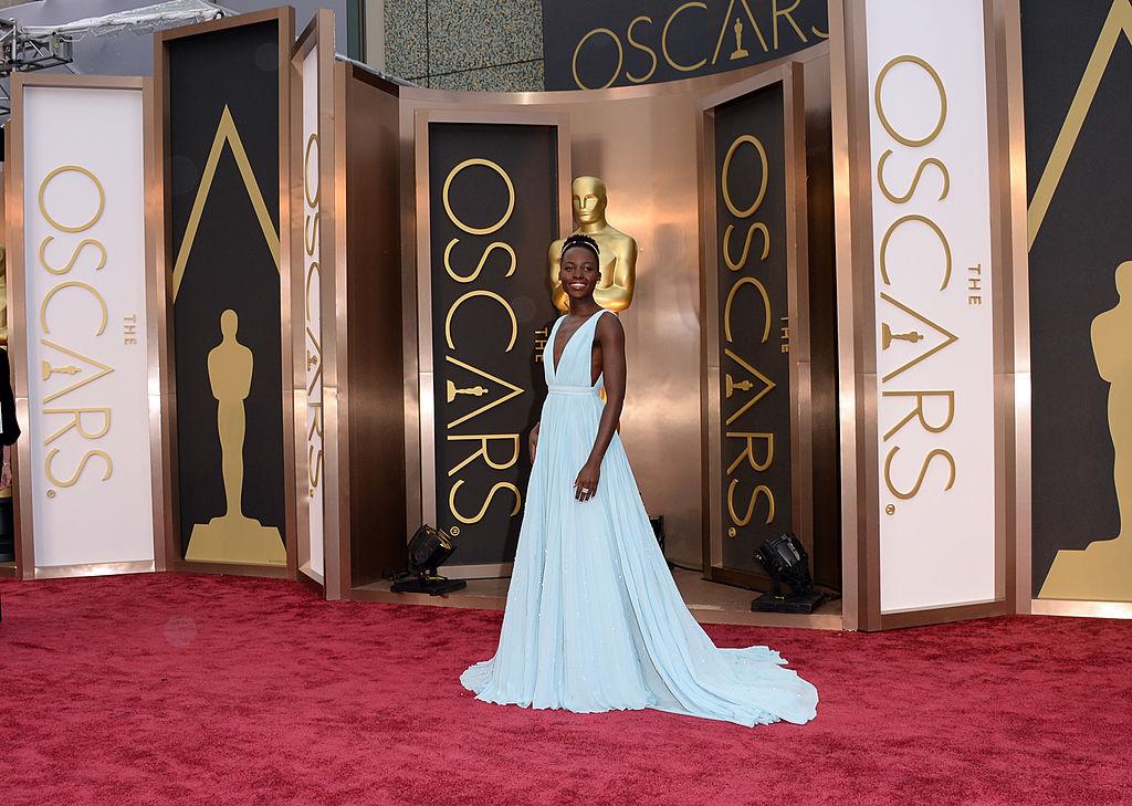 Lupita on her first appearance on the Oscars red carpet