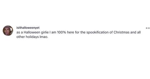 A commenter supports the spooky Christmas décor