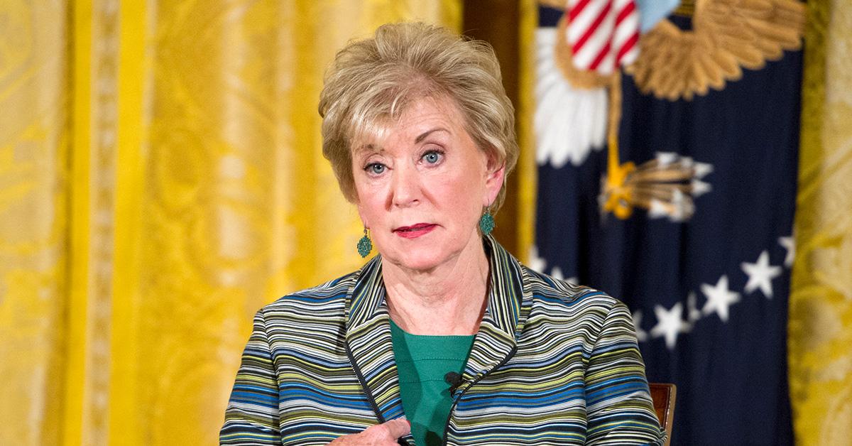 Linda McMahon at a Small Business event in 2017. 