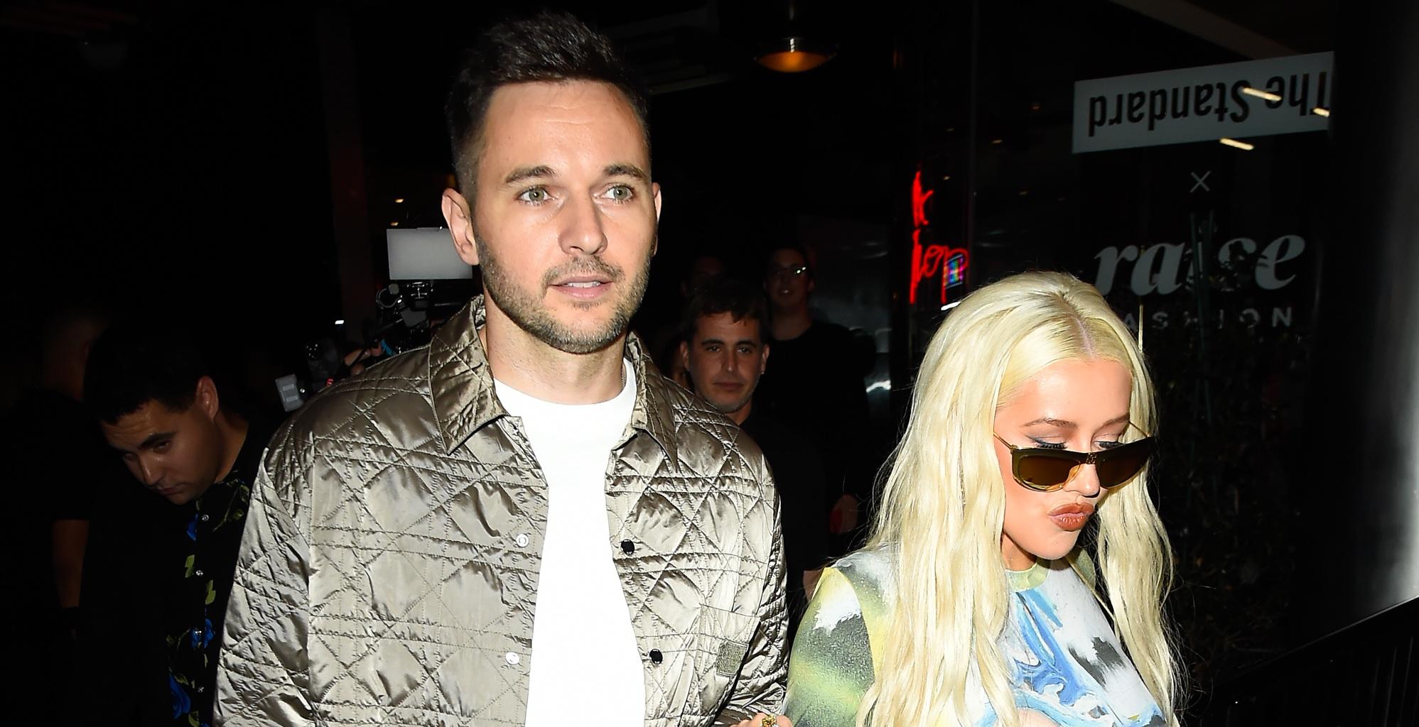 Christina Aguilera and Matthew Rutler leaving a Vogue Party