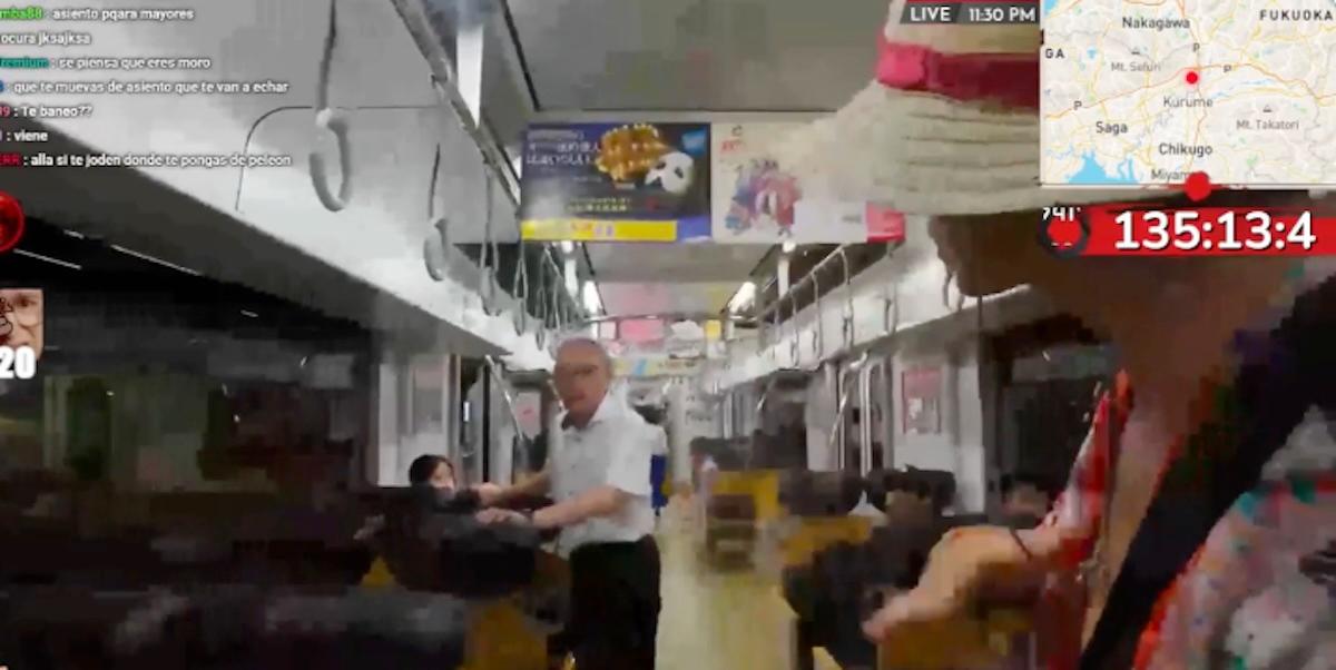 kelton g pushing japanese man