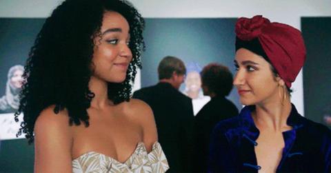 Kat and Adena and Adena's photography exhibit.