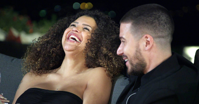 Akielia and Vinny on Season 3 Episode 1 of 'Double Shot at Love'.