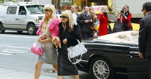 Paris Hilton and Nicole Richie film an episode of 'The Simple Life'