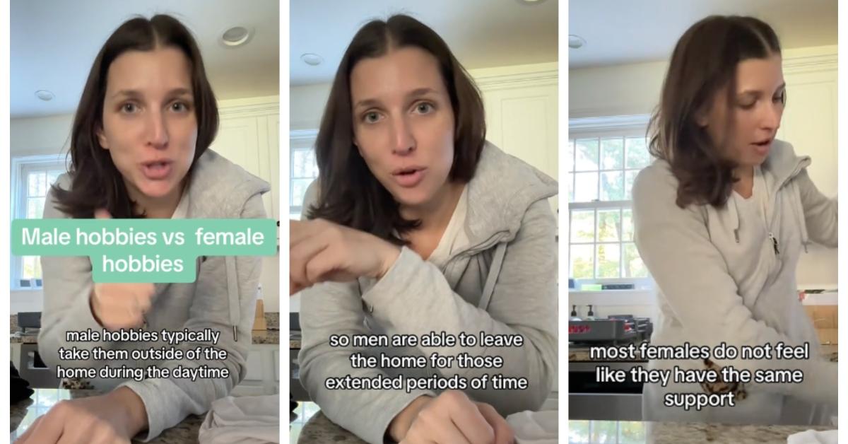 A viral video about mom pointing out discrepancies between men and women hobbies.