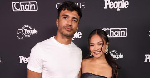 Jonathon Johnson and Jenn Tran make a joint appearance at a party on Sept. 13, 2024.