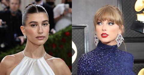 Hailey Bieber and Taylor Swift at different events