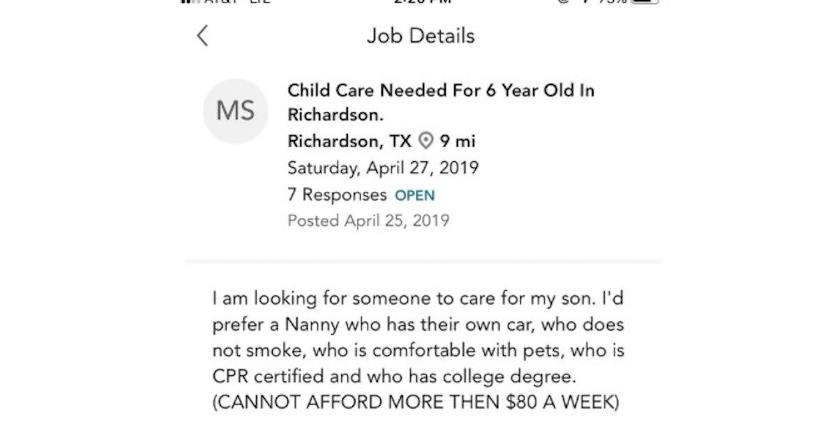 childcare beggar