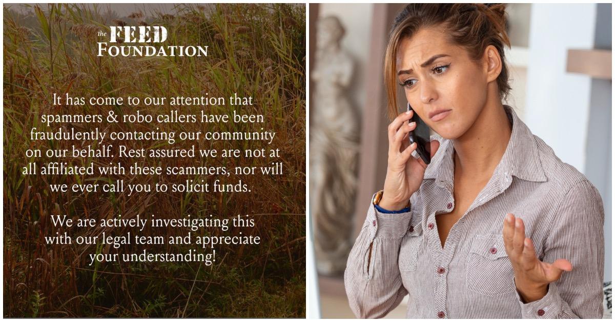 woman talking on phone feed foundation