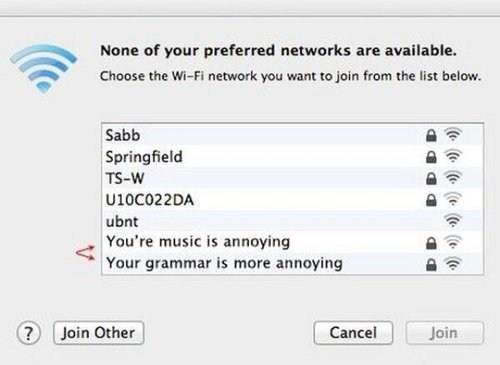 What's the funniest WiFi name you've come across???