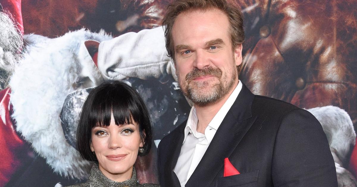 Lily Allen and David Harbour at the Violent Night premiere in 2022.