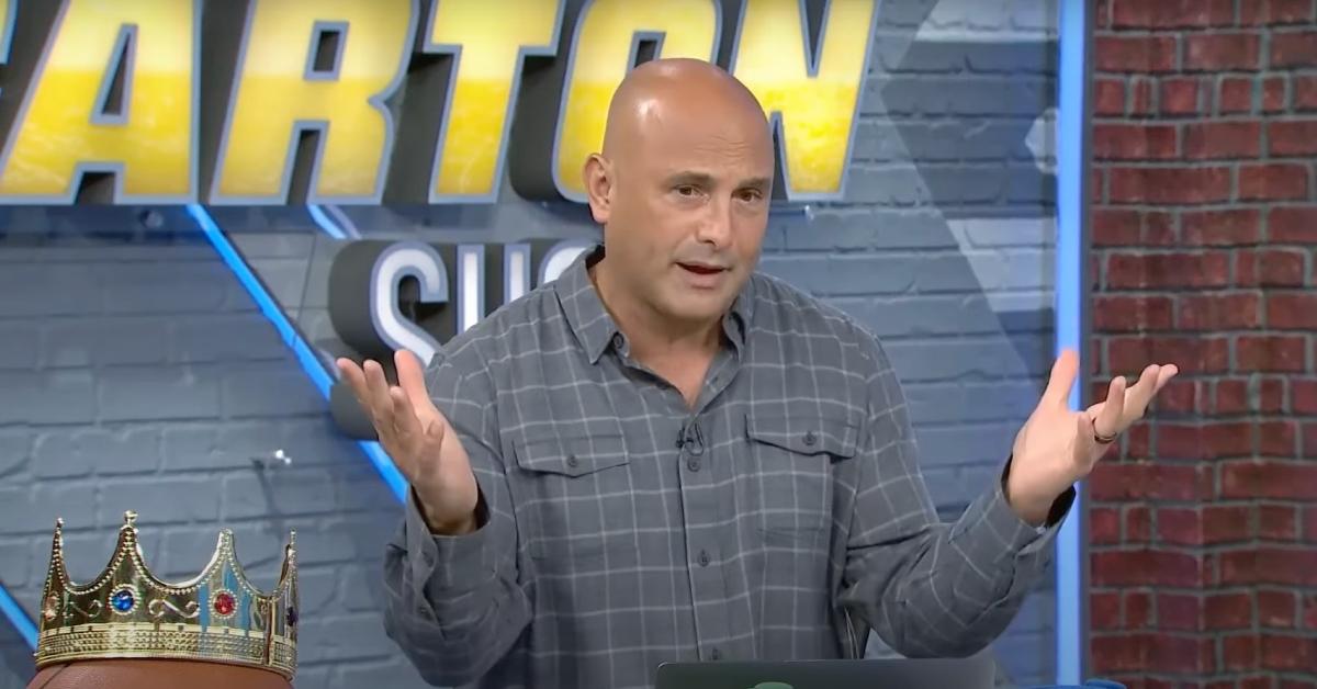 Craig Carton commentating on his show 'The Carton Show'