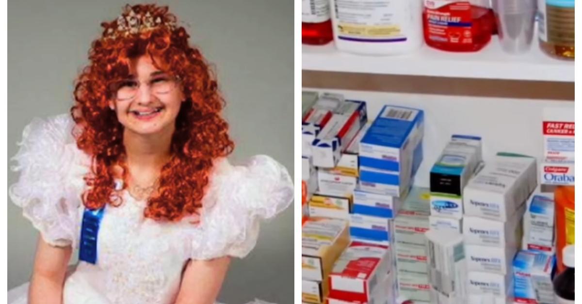 (L-R): Gypsy Rose Blanchard as a kid; Gypsy Rose Blanchard medicine closet