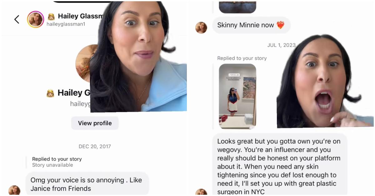 Claudia Oshry shares trolling DMs from Hailey Glassman