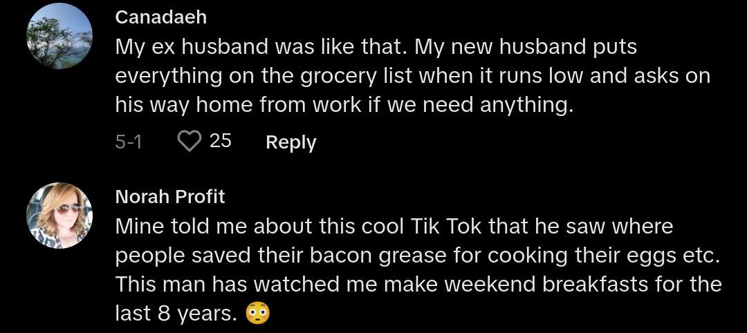 tiktok comments about oblivious husbands