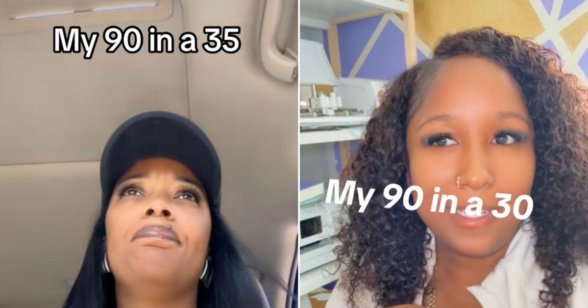 Two people participating in the 90 in a 30 trend. 