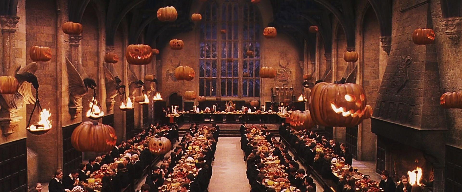 Great Hall on Halloween in 'Harry Potter'