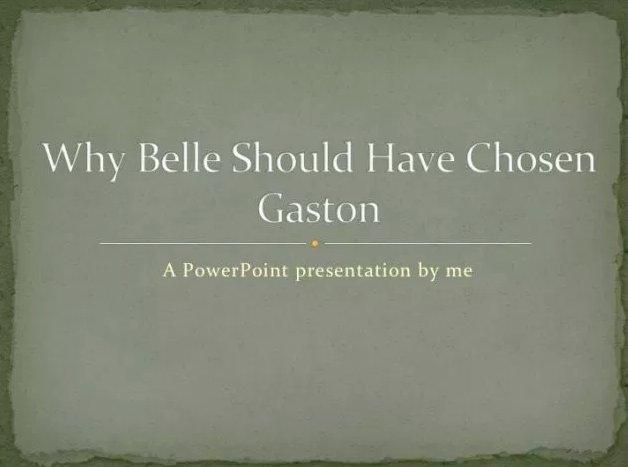 why belle should have chosen gaston