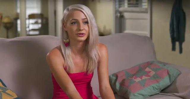 Moriah Plath wearing a pink dress