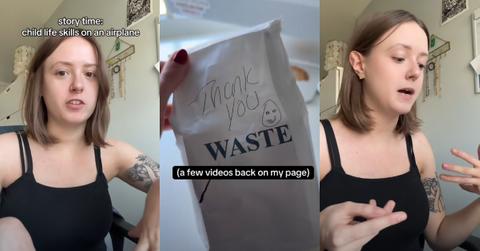 Woman Calms Down Child Having Meltdown on Plane, Gets Booze Bag