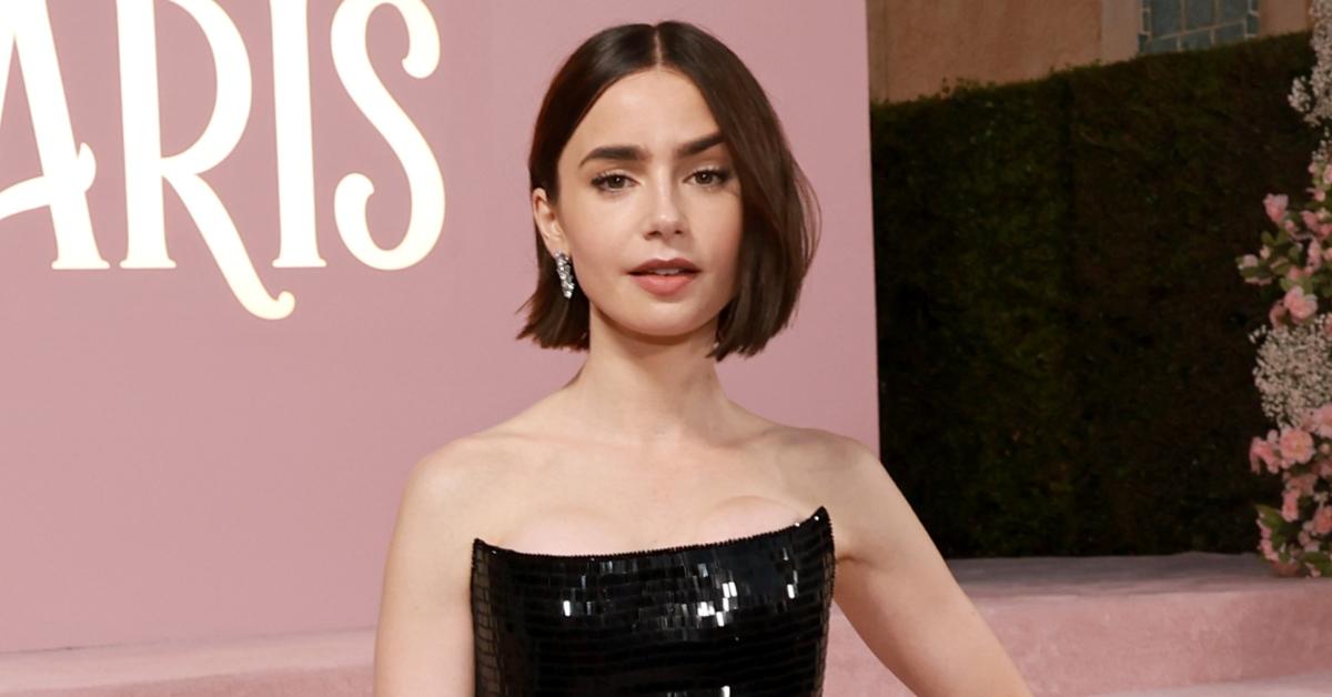 Lily Collins attends 'Emily in Paris' Season 4 premiere.